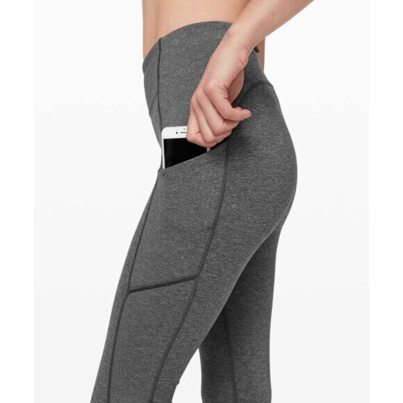 Lululemon Speed Up Tight Leggings Side Phone Pockets High Rise Waisted Tall Long - Picture 3 of 13
